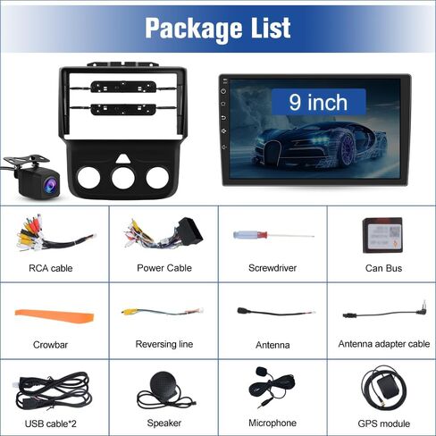 2+64g سيارة راديو ستيريو ل Dodge RAM 1500 2500 3500 2013 2014 2015 2015 2017 مع Carplay Android Auto Bluetooth GPS in Kuwait