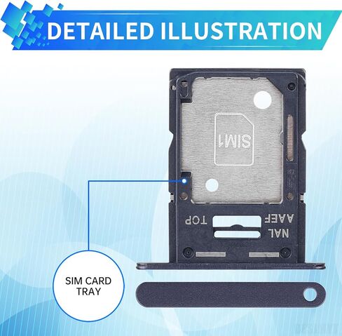 Sim Card Tray Replacement for Samsung Galaxy A15 (Single SIM Version) Brave Black Card Tray Slot Holder Bracket Adapter with Needle Ejector for A15 SM-A155F in Saudi Arabia
