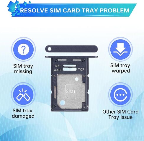 Sim Card Tray Replacement for Samsung Galaxy A15 (Single SIM Version) Brave Black Card Tray Slot Holder Bracket Adapter with Needle Ejector for A15 SM-A155F in Saudi Arabia
