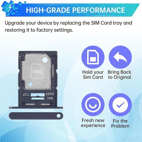 Sim Card Tray Replacement for Samsung Galaxy A15 (Single SIM Version) Brave Black Card Tray Slot Holder Bracket Adapter with Needle Ejector for A15 SM-A155F in Saudi Arabia