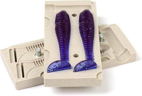 FatFish V25-2C Bait Mold Soft Plastiс Lure Making Injection Mold for Do-It Fishing Lures 3.8" in Kuwait