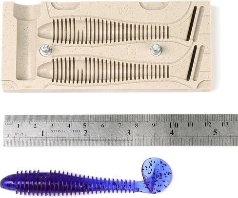FatFish V25-2C Bait Mold Soft Plastiс Lure Making Injection Mold for Do-It Fishing Lures 3.8" in Kuwait