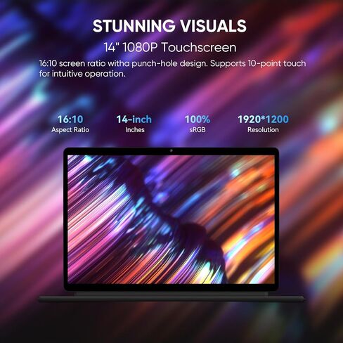 Eyy 2 في جهاز الكمبيوتر اللوحي المحمول ، جهاز كمبيوتر محمول لمس 14 بوصة ، Intel N100 (حتى 3.4 جيجا هرتز) ، 16 جيجا بايت LPDDR5 ، 512GB SSD ، Windows 11 Pro ， 1920x1200 ， Wi-Fi 6 ， BT5.2 ， backlit backboard in Kuwait