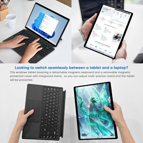 Eyy 2 في جهاز الكمبيوتر اللوحي المحمول ، جهاز كمبيوتر محمول لمس 14 بوصة ، Intel N100 (حتى 3.4 جيجا هرتز) ، 16 جيجا بايت LPDDR5 ، 512GB SSD ، Windows 11 Pro ， 1920x1200 ， Wi-Fi 6 ， BT5.2 ， backlit backboard in Kuwait