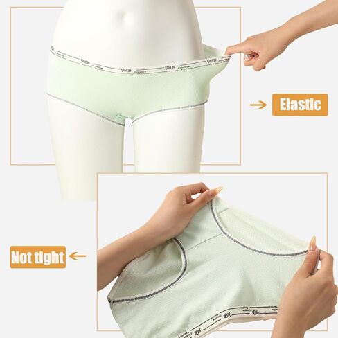 Hbhpov Teen Girls Knickers Soft Cotton Underwear Mid Waist Solid Panties for Teenager Age 10-16 (Pack of 8) in Kuwait