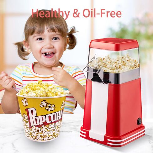 آلة الفشار ، 2 دقيقة ظهرت بسرعة وتصنيع عالي معدل البوب ​​، BPA Free ، بدون زيت ، سهل التنظيف والصيانة ، مع التبديل/إيقاف التشغيل ، الفشار بوبر للمنزل والأفلام والحفلات in Kuwait