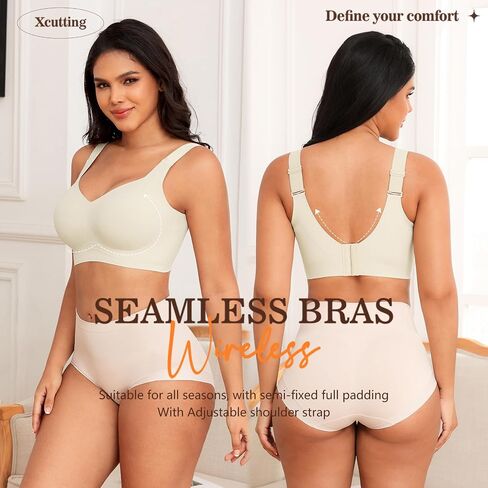 Xcutting Women Wirefree Bras for Women Full Coverage No Underwire Everyday Bras Comfortable Wireless Padded Bras in Saudi Arabia