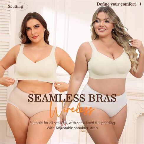 Xcutting Women Wirefree Bras for Women Full Coverage No Underwire Everyday Bras Comfortable Wireless Padded Bras in Saudi Arabia