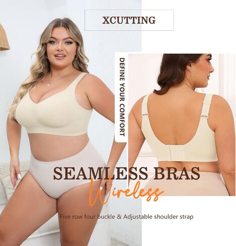Xcutting Women Wirefree Bras for Women Full Coverage No Underwire Everyday Bras Comfortable Wireless Padded Bras in Saudi Arabia