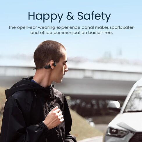 سماعات الرأس الرياضية العظمية ، سماعات التمارين اللاسلكية Bluetooth 5.3 سماعات أذن مفتوحة ، سماعات IPX5 الرياضية للهدايا التي تم تعيينها للنساء أو الرجال in Saudi Arabia