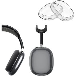 Case Cover for AirPods Max Headphones - Transparent Soft TPU Cover with Anti-Scratch Protection, Specifically Designed for Apple AirPods Max (2024/2020), Clear