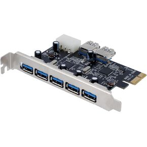 SEDNA - PCIE 4 Port USB 3.0 Adapter Card (4 Ext. Ports),Super Fast Speed, with SATA Power Connector