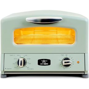 HeatMate Countertop Pop-Up Toaster Oven with Graphite Heating Technology, Olive Green
