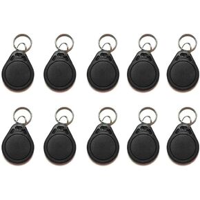10 PCS 13.56 MHz UID Writable Rewritable Clone IC Smart Key Fobs, Compatible with MIFARE Classic 1K, RFID Blank Tag for Access Control Key Tag Rewritable