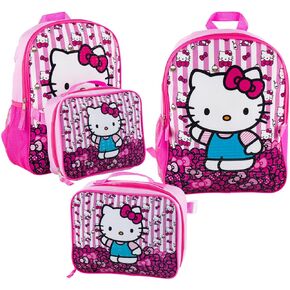 Fast Forward Hello Kitty 16 Inches Large Backpack with Lunch Bag- 92668
