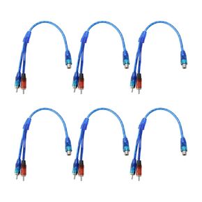 Zorfeter 6 Pcs RCA Y Adapter Splitter Cable 1 Female to 2 Male, Car Audio Converter for Car Audio TV Home Theater Subwoofer