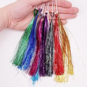 Fly Tying Material Crystal Flash Fly Fishing Lure Flies Fly Tying Tinsel 10 Color Fly Tying Materials Kit for Trout