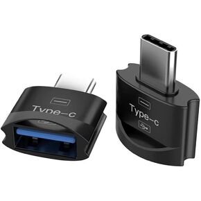 OTG USB C to USB Adapter, Type-C Male to USB 3.0 Female Converter, Thunderbolt 4 Compatible for MacBook Pro, iPad, Microsoft Surface, Galaxy S20/S21/S22/S23 (Pink) - [Pack of 2]