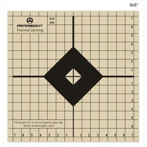 Thermal Zeroing Target with Sticky Adhesive Base (6 x 6 Inch, 10-Pack)