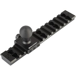 Bulletpoint Mounting Solutions Metal Picatinny-Style Rail Device Mount Attachment with 20mm Ball Mount Add-On Accessory for RubiGrid Dash Mounts (5.8 inch)