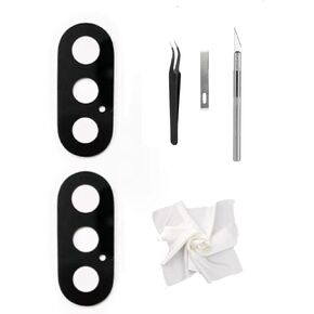2PCS- Back Rear Camera Lens Glass Replacement for iPhone Xs and XS Max， Rear Lens Glass Replacement kit with pre-Installed Adhesive and Reparing Toolkits