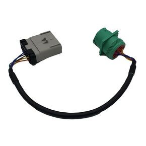 RP1226 Male to ELD Green J1939 9-Pin Male Panel Mount Cable, 12-Inch Automotive Diagnostic Cable
