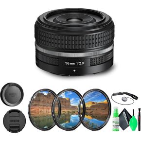 Nikon NIKKOR Z-Mount 28mm f/2.8 (SE) FX-Format Retro-Styled Lens + Cleaning Kit + Filter Kit + Lens Cap
