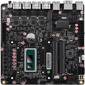 NAS Motherboard AMD, Firewall VPN Router Intel i5-12450H 8 core 12 Thread DIY 2xSFF-8643, 4 Port i226-V 2.5GbE LAN, 2xDDR5, 2*M.2 NVMe PCIE X4, 6*SATA3.0, HDMI2.0 DP USB4 Type-C, ITX 17x17CM.