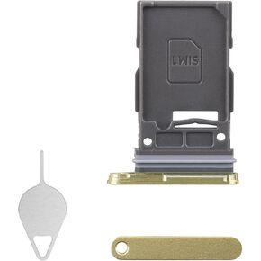 Sim Card Tray Replacement for Samsung Galaxy S24 (Single SIM Version) Amber Yellow Card Tray Slot Holder Bracket Adapter with Needle Ejector for S24 SM-S921U SM-S921U1