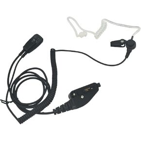 Ptt Mic Earpiece Two Way Radio Headset K2 Ear Piece for Kenwood Nexedge Viking Walkie Talkie NX200 NX300 nx5200 nx5300 nx 3220 5300 tk2180 vp600(Black,Wired)