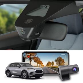 Fitcamx Front 4K+Rear 1080P Dash Cam Adapts for Honda HR-V 2023 2024 2025 Sport LX EX-L (Gen3), OEM Look, Dual HD Video, Built-in WiFi & APP, Loop Recording, G-Sensor, Easy to Use, 128GB Card
