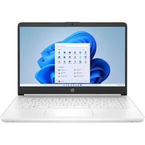 HP 2023 14-inch HD Laptop, Intel Celeron N4120, 4GB RAM, 64 GB Storage, Win11 Home in S Mode, Thin & Portable, 4K Graphics, One Year of Microsoft 365 (Snowflake White), HP Stream 14