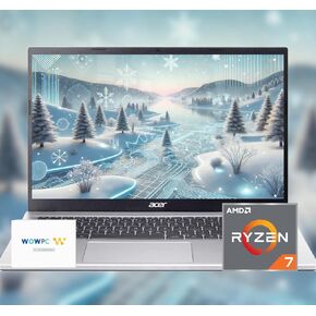 acer Aspire Premium Laptop | 16GB RAM | 1TB SSD | 8-Core AMD Ryzen 7-5700U | 15.6" FHD (1920 x 1080) Display | Ethernet Port |Fast Wi-Fi 6 | Windows 11 Pro | w/WOWPC System Recovery USB