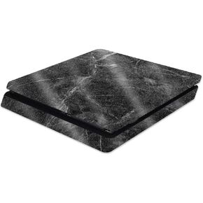 MightySkins Glossy Glitter Skin for Sony PS4 Slim Console - Black Marble | Protective, Durable High-Gloss Glitter Finish | Easy to Apply, Remove, and Change Styles | Made in The USA