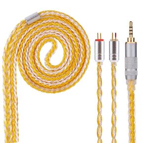Better 16 Core Headphone Extension Cable, Upgrade Silver Plated Cable,2 Pins Replacement Cable for ES4 ZSR ZSA ED16 ZST ZS5 ZS6 ZS10 ES3 TFZ TRN V80 V20 V10 KB3 Earphones (2 Pin 2.5mm)