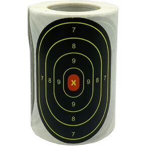 4"X 200 Pcs Circular Runway Fluoresent Yellow Splatter Paper Stickers Shooting Practice Splatter Target