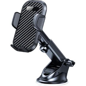 2024 New Released Car Phone Mount, Adjustable Gooseneck Holder for Dashboard, Carbon Fiber Pattern