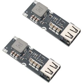 2PCS Black Boost Fast Charge Power Module USB Fast Charge Boost Module Battery DIY Power Bank