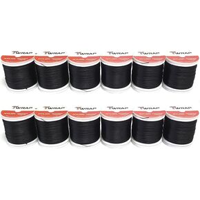 Lot of 12ea Black Nylon Wrapping Threads A,C,E sizk (JK Series) (JK011 (E Size))