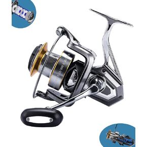Fishing Reel – Spinning & Baitcasting, HJ Baitcast 6000 Size, 10+1 BB, 5.1:1 Gear Ratio, 33LB Max Drag, 0.95lb Weight for Saltwater & Freshwater Fishing