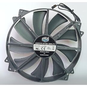 New A20030-07CB-3MN-F1 DC12V 0.30A DF2003012SELN 20CM 200×200×30mm 3-Wire Chassis Mute Cooling Fan for A20030-07CB-3MN-F1 DC Fan