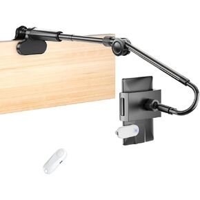 Foldable Tablet Holder for Kindle Reading in Bed with Remote Page Turner, No Stiff Easy Adjust Flexible Tablet Arm Desk Holder, Ereader Accessories for Kindle Paperwhite/Scribe/Oasis, iPad, Phone