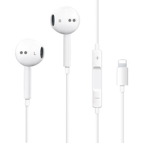 Wired Earbuds Headphones, Earphones with Built-in Microphone & Volume Control, Music Control, Phone Calls, Noise Isolating Headsets Compatible with iPhone 14/13/12/11/XR/XS/X/8/7/SE/Pro Max Plug&Play
