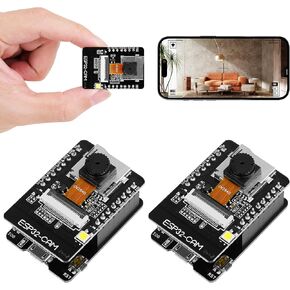2PCS ESP32-CAM-MB, ESP32 CAM ESP32-CAM-MB W BT Board WiFi+Bluetooth Development Board, Dual Mode Micro USB to Serial Port CH-340G with OV2640 2MP Camera Module, Compatible with Arduino