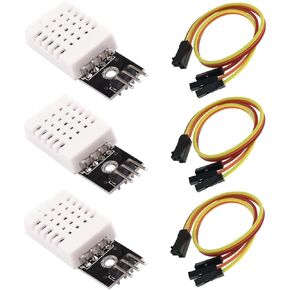 Aideepen DHT22/ AM2302 Digital Temperature Humidity Sensor Module Temperature and Humidity Sensor 3Pins Module with Cable (3PCS)