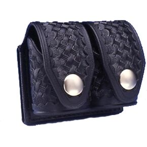 HKS 203L-BW Double Speedloader Case (Black) (Large) (Basketweave)