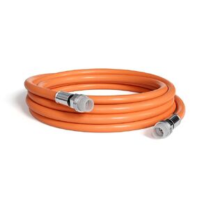 THE CIMPLE CO 2 Feet (0.6 Meter) - Direct Burial Coaxial Cable 75 Ohm RF RG6 Coax Cable, with Rubber Boots - Outdoor Connectors - Orange - Solid Copper Core - Designed Waterproof and can Be Buried