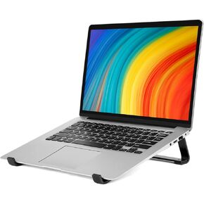 Thibault Laptop Stand for Desk - Aluminum Ergonomic Computer Stand，Laptop Riser, Cooling Laptop Holder, Compatible with MacBook Air Pro/Dell/HP/Lenovo/Alienware and 13-17 inches Laptops, Blue-Black
