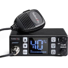 Radioddity CB-606 CB Radio ، 40 قناة راديو CB Mobile مع أوضاع AM/FM/PA ، شاشة 2.2 'شاشة LCD ، القناة الفورية 9/19 ، Vox ، Roger Beep ، TOT ، ASQ/SQ ، لمغامرة على الطرق الوعرة