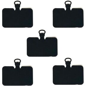 New ~ Unbreakable ~ Pack x 5 Units - Phone Tether ~ Universal Phone Holder for Lanyard Phone Strap Neck Holder Patch Anti Theft Patch ~ termoinjected ~ All Phone Models Black